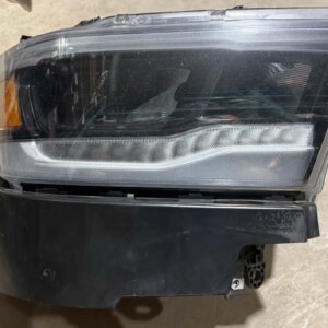 2019 2020 2021 Dodge Ram 1500 Right Headlamp LED Reflector Black Bezel (68316088AH)