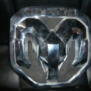 2019+ Chrome Ram's Head Tailgate Emblem 68276332AA